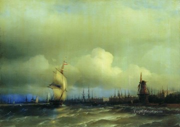 アムステルダムの眺め 1854 ロマンチックなイワン・アイヴァゾフスキー ロシア Oil Paintings